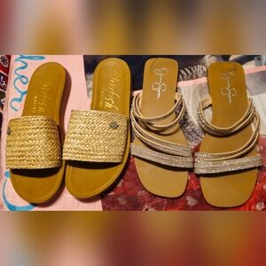 2 Pair Sandals Jessica Simpson & Blowfish Sz 9